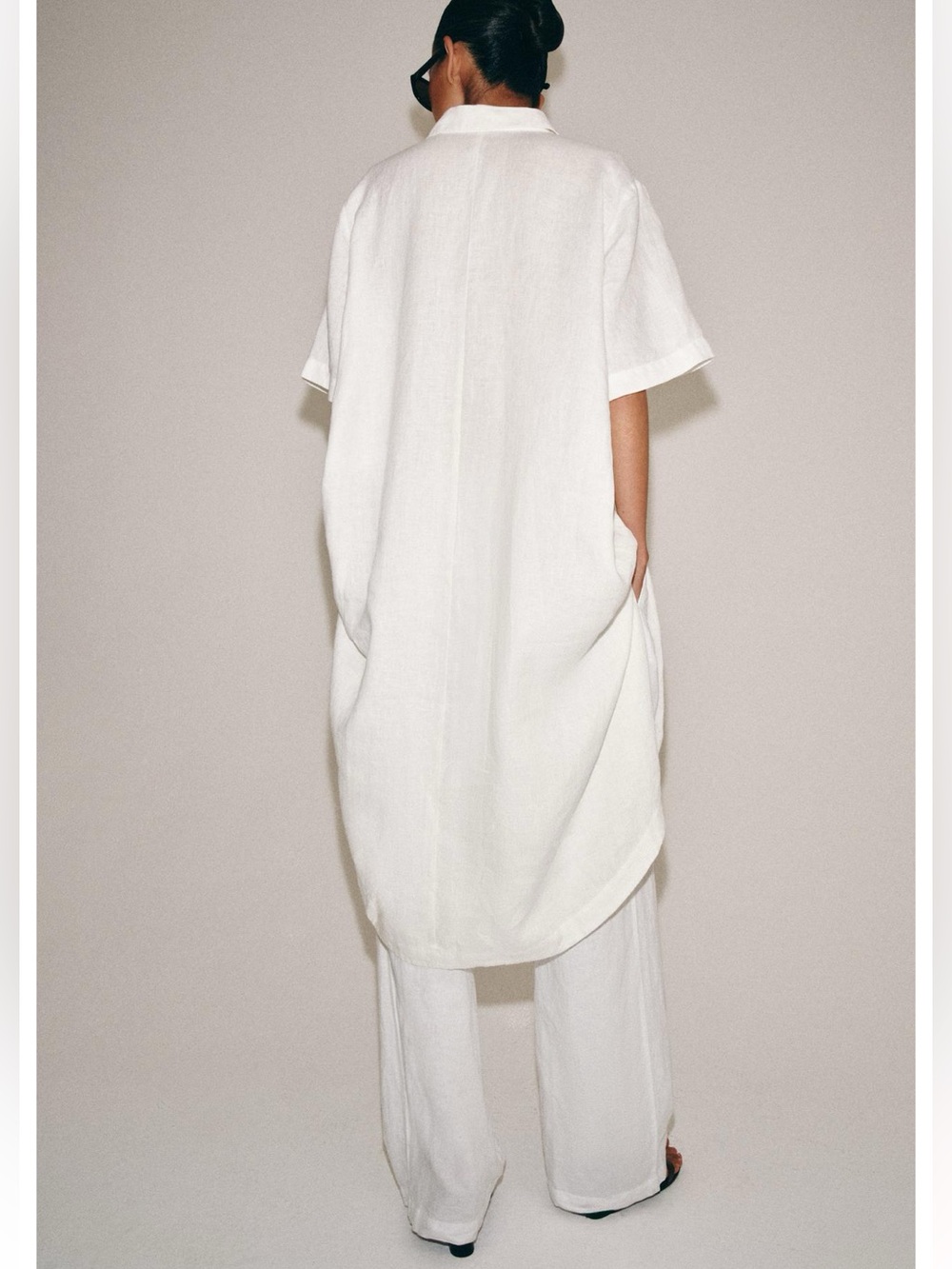 ❗️LAST CHANCE❗️ZARA ZW COLLECTION LINEN SHIRTDRESS - Picture 3 of 6